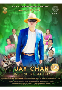 Jay Chan in Concert – Georgia 2022